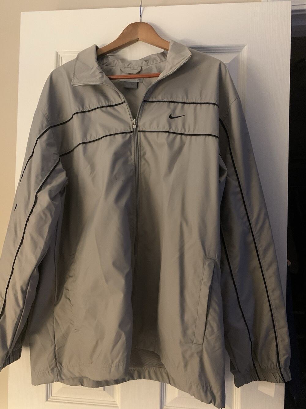Vintage Gray Nike Track Jacket. Size Large Y2K